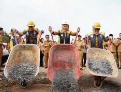 Wagub Jihan Nurlela Resmikan Dimulainya Perbaikan Ruas Jalan Di Kabupaten Lampung Timur