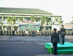 Prajurit dan PNS Korem 043/Gatam Ikuti Upacara Memperingati HUT RI ke-80