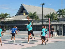 Lapas Kelas I Bandar Lampung Hadapi Tantangan Dinas PU dalam Laga Voli yang Sengit