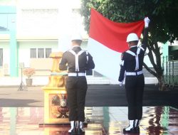 Kasrem 043/Gatam Ikuti Upacara Bendera Bulanan di Kodam XXI/Radin Inten