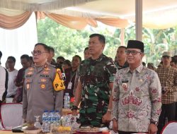 Pangdam XXI/Radin Inten Bersama Forkopimda Provinsi Lampung Letakkan Batu Pertama Pembangunan Fisik Koperasi Desa/Kelurahan Merah Putih