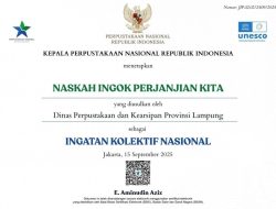 Dua Naskah Kuno Asal Lampung Raih Sertifikat IKON 2025 dari Perpustakaan Nasional RI