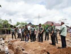 Dorong Pemberdayaan Ekonomi Masyarakat Pekon Balak, DANREM 043/GATAM Tinjau Pembangunan Koperasi Merah Putih