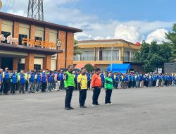 Kasdam XXI/Radin Inten Hadiri Apel Ojol, Bakti Sosial, Bakti Kesehatan, dan Penyerahan Bantuan Kemanusiaan di Provinsi Sumatera Barat