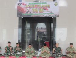 Prajurit Dan PNS Korem 043/Gatam, Gelar Do’a Bersama Jelang Hari Juang TNI AD Ke-80 Tahun 2025