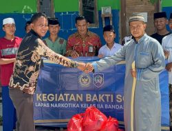 Lapas Narkotika Bandar Lampung Salurkan Bantuan Sembako ke Ponpes Arroudhotul Wahida