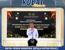 Natal Penuh Harapan, Kepala Rutan Kelas I Bandar Lampung Pimpin Penyerahan Remisi dan Pengurangan Masa Tahanan