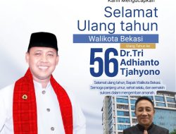 Wali Kota Bekasi Ulang Tahun ke-56,  Praktisi Hukum Senior Anthony Taufan Sampaikan Ucapan Selamat Ulang Tahun
