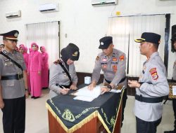 Kapolres Lampung Utara Pimpin Sertijab Sejumlah Pejabat Utama dan Kapolsek Jajaran