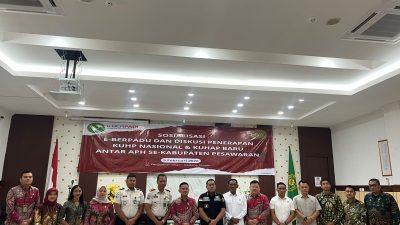 Rutan Kelas I Bandar Lampung Hadiri Sosialisasi Aplikasi E-BERPADU dan Diskusi Penerapan KUHP dan KUHAP Antar APH