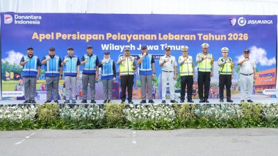 Jasa Raharja Hadir di Apel Persiapan Pengamanan Lebaran 2026 Wilayah Jawa Timur