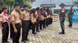 Program TMMD Sasar Siswa SDN 8 Way Khilau Latihan PBB, Tanamkan Disiplin dan Cinta Tanah Air Sejak Dini