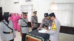 Kapolres AKBP Deddy Kurniawan, S.H., S.I.K., M.M., M.Si. Lantik Tiga Pejabat Utama Polres Lampung Utara