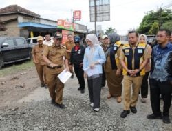 Wagub Jihan Nurlela Tinjau Perbaikan Ruas Jalan Pringsewu–Pardasuka,  Pastikan Akses Transportasi tetap Aman dan Lancar
