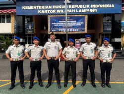 Direktorat Jenderal Pemasyarakatan Lampung Tegaskan Komitmen Menjaga Marwah Institusi Melalui Upacara Pengukuhan Satops Patnal.