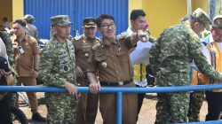 Danrem 043/Gatam Sambut Kunker Pangdam XXI/RI ke Unit Pengelola Irigasi (UPI) Way Rarem Lampung Utara