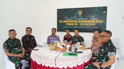 Danrem 043/Gatam Ikuti Rakornis TMMD – 128 TA. 2026 Bersama Waaster Kasad.