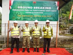 Kasrem 043/Gatam Pimpin Ground Breaking Pembangunan 30 Jembatan Perintis Garuda Tahap V dan VI Di Provinsi Lampung.