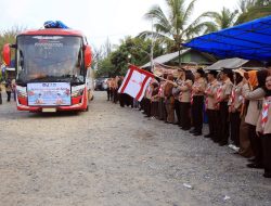 Anggota Kontingen (Kwarcab) 0706 Di Lepas Wakil Bupati Kaur.Bawa Misi Harum Kan Nama Daerah.